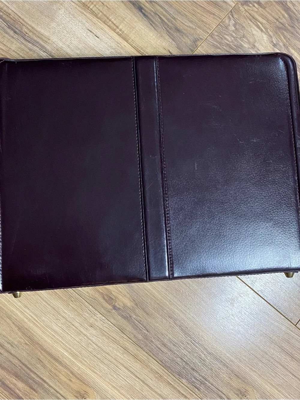 Men’s Vintage Like New Genuine Top Grain Leather Brief Case with Locks